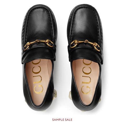 gucci studded leather horsebit loafers|More.